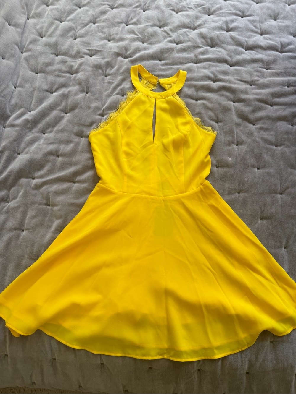 NBD Bright Yellow Halter Dress for Girls